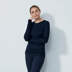 Ancona Ls Round Neck Sininen