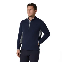 Blocked LS 1/4 Zip Pullover Sininen