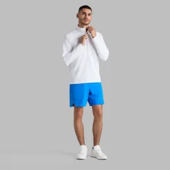 Brushed Back Tech Quarter Zip Valkoinen