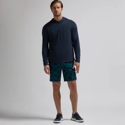 Brushed Back Tech Terry Hoodie: Sininen