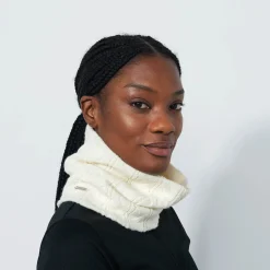 Cable Knit Neck Warmer Valkoinen
