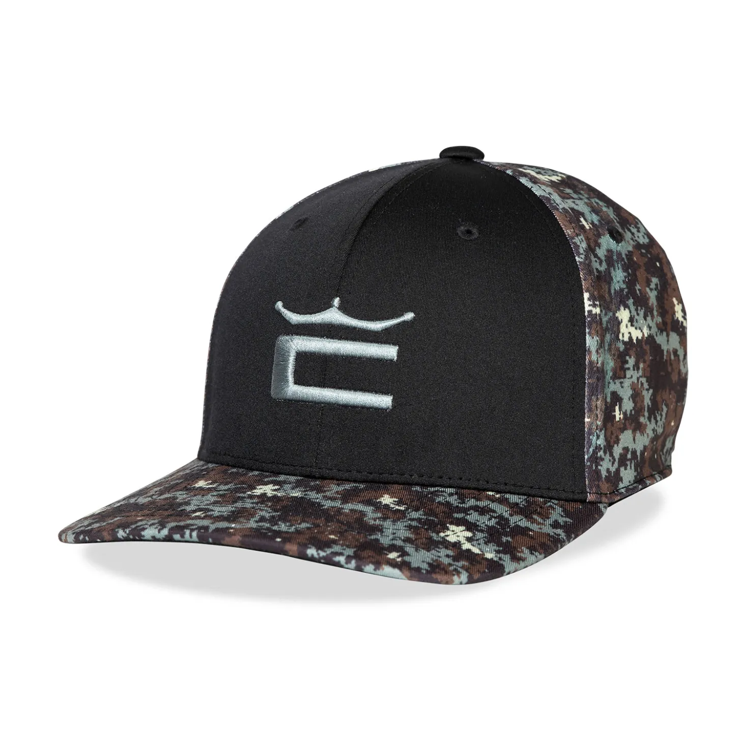 Camo Crown C Snapback Cap Musta