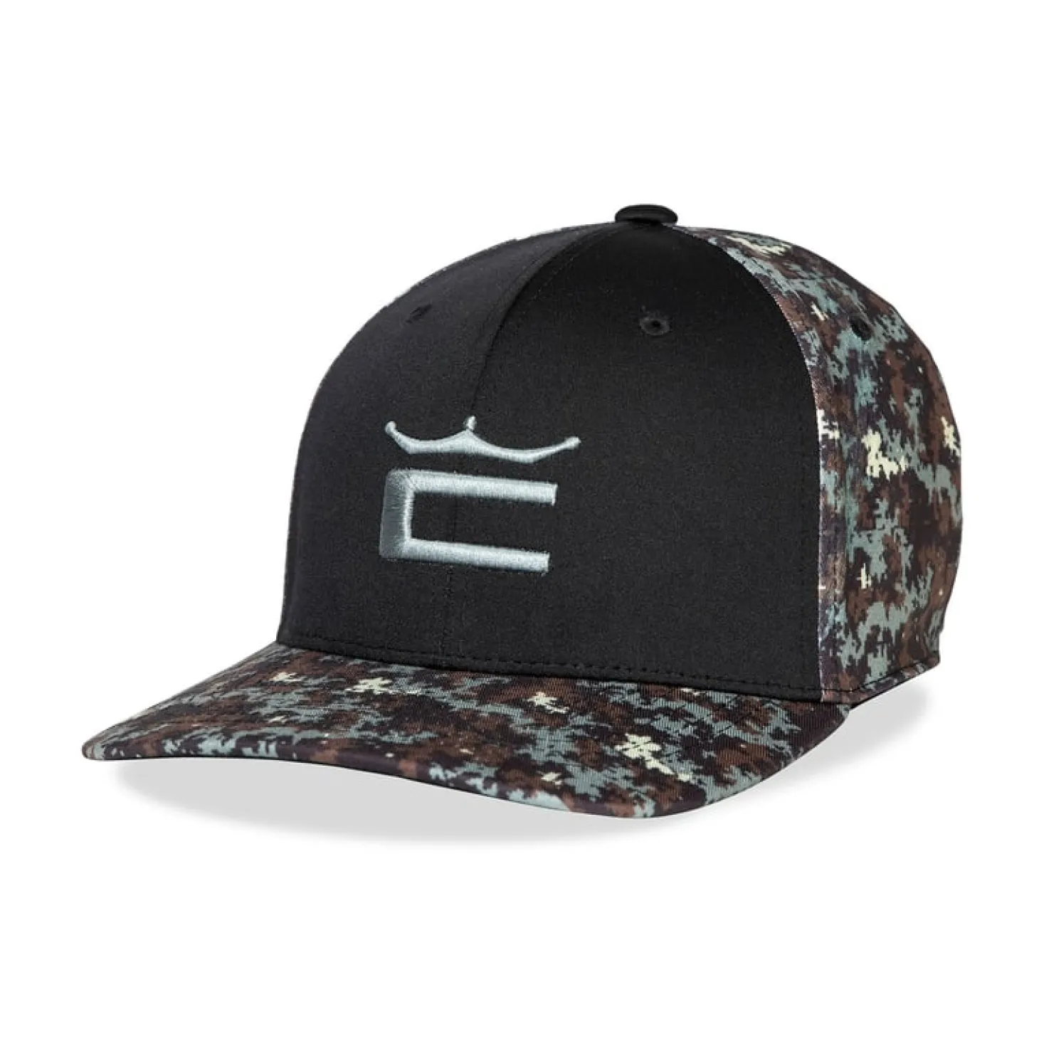 Camo Crown C Snapback Cap Musta