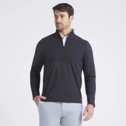 Cloudspun Tech Hybrid 1/2 Zip Musta
