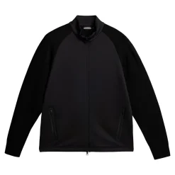 Devin Hybrid Knit Zip Sweater Musta