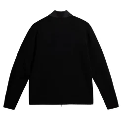 Devin Hybrid Knit Zip Sweater Musta