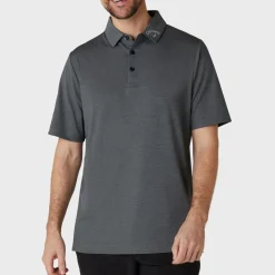 Emea Ss Ventilated Jacquard Polo Musta