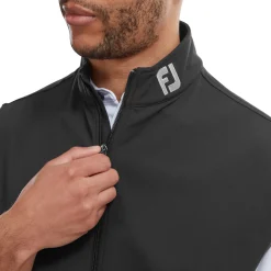 Full-Zip Knit Vest Musta