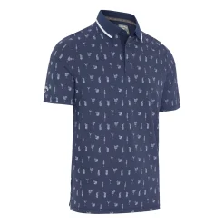 Geo Cocktail Print Polo Sininen
