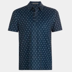 Geometric Floral Tech Jersey Polo Sininen