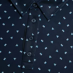 Geometric Floral Tech Jersey Polo Sininen
