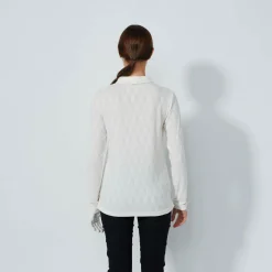 Graphic Jaquard Ls Poloshirt Valkoinen
