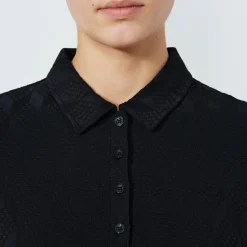 Graphic Jaquard Ss Poloshirt Musta