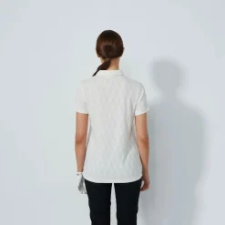 Graphic Jaquard Ss Poloshirt Valkoinen
