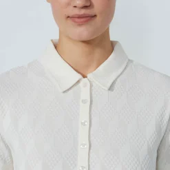 Graphic Jaquard Ss Poloshirt Valkoinen