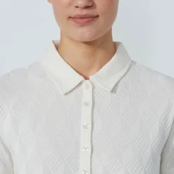 Graphic Jaquard Ss Poloshirt Valkoinen