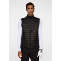 Hayden Quilt Hybrid Vest Musta