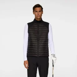 Hayden Quilt Hybrid Vest Musta