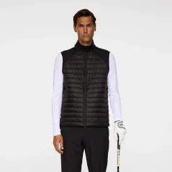 Hayden Quilt Hybrid Vest Musta