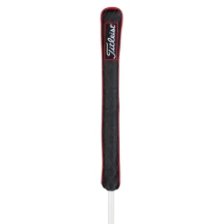 Jet Black Leather Alignment Stick Headcover