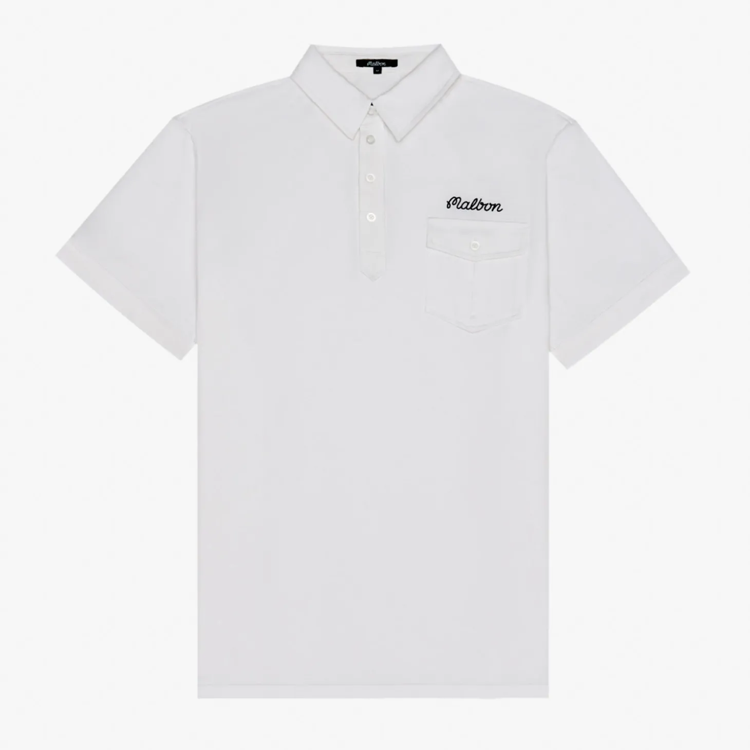 JP Single Pocket Mercerized Polo Valkoinen