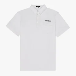 JP Single Pocket Mercerized Polo Valkoinen