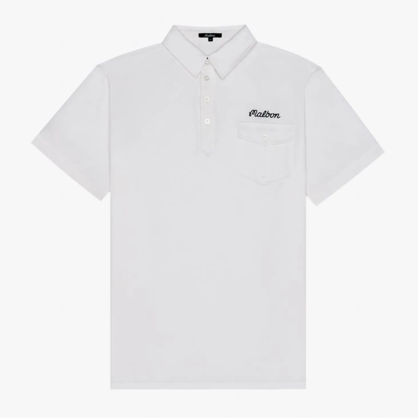 JP Single Pocket Mercerized Polo Valkoinen