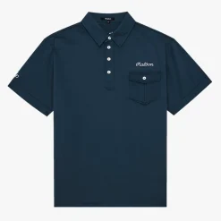 JP Single Pocket Mercerized Polo Sininen