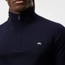 Kian Zipped Golf Sweater Sininen