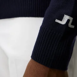 Kian Zipped Golf Sweater Sininen