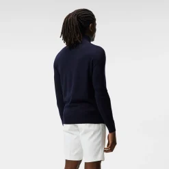 Kian Zipped Golf Sweater Sininen