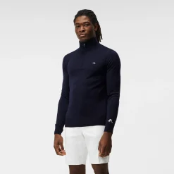 Kian Zipped Golf Sweater Sininen
