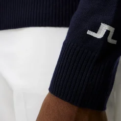 Kian Zipped Golf Sweater Sininen