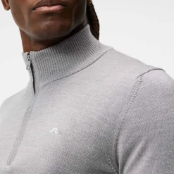 Kian Zipped Golf Sweater Harmaa