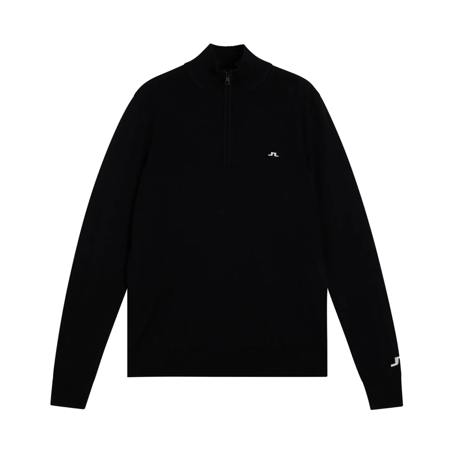 Kian Zipped Golf Sweater Musta
