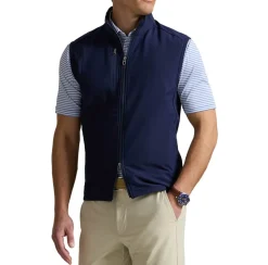 Knit Full Zip Vest Tech Terry