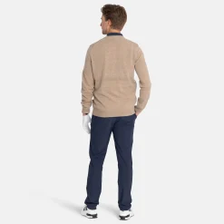 Lambswool Blend Argyle V-Neck Beige Vihreä