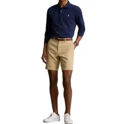 Long Sleeve Polo Performance Stretch Mesh