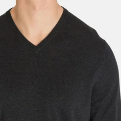 Ls V-Neck Merino Harmaa