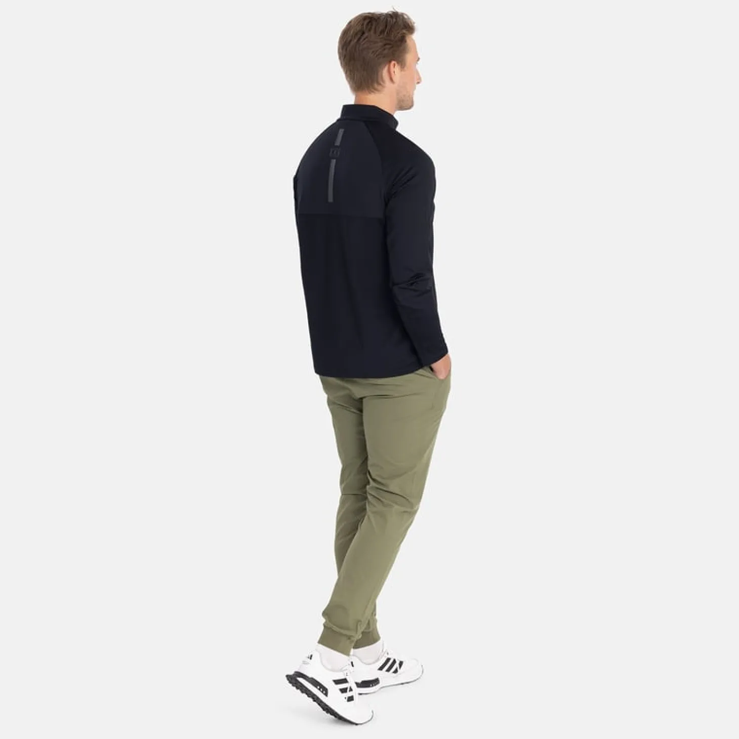 M Mid Layer LS Full-Zip Musta
