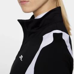 Mae Quarter Zip Mid Layer Musta