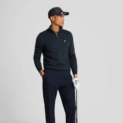 Merino Blend Quarter Zip Sininen