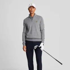 Merino Blend Quarter Zip Harmaa