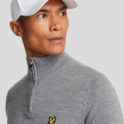 Merino Blend Quarter Zip Harmaa