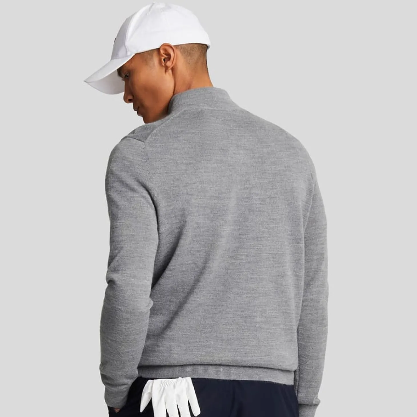 Merino Blend Quarter Zip Harmaa