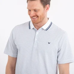 Mini Stripe Polo Valkoinen