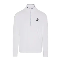 OP L/S 1/4 Zip Technica Valkoinen