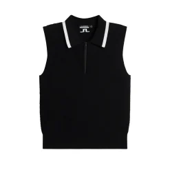Ramona Knitted Polo Shirt Musta