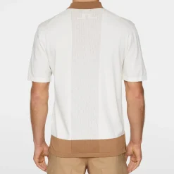 Rue Knitted Polo Shirt Valkoinen