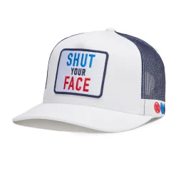 Shut Your Face Trucker Valkoinen